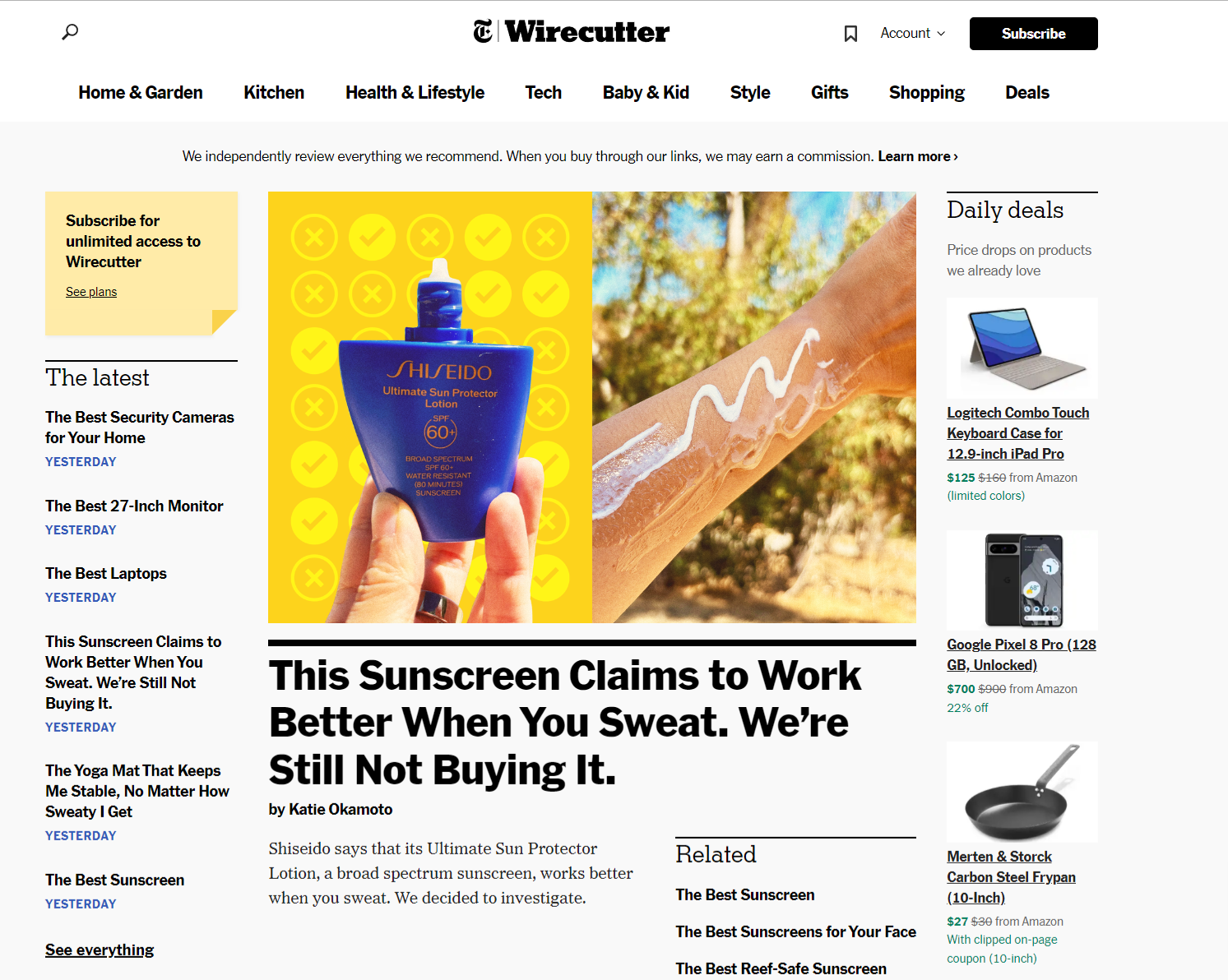 Wirecutter website