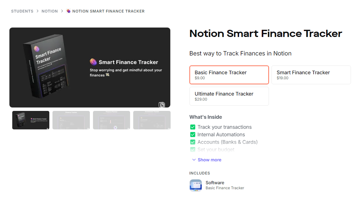 Notion Smart Finance Tracker