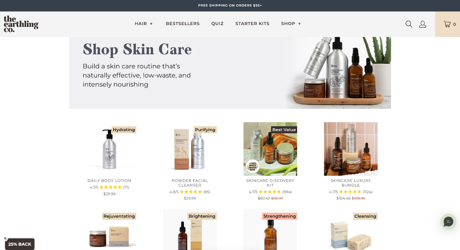 Natural skincare products