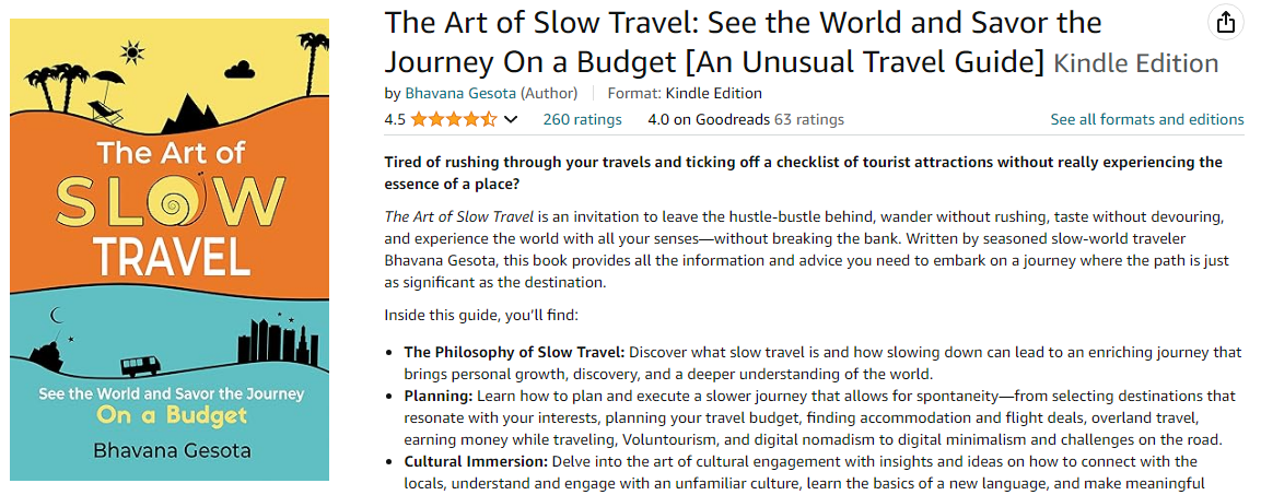 The Art of Slow Travel by Bhavana Gesota