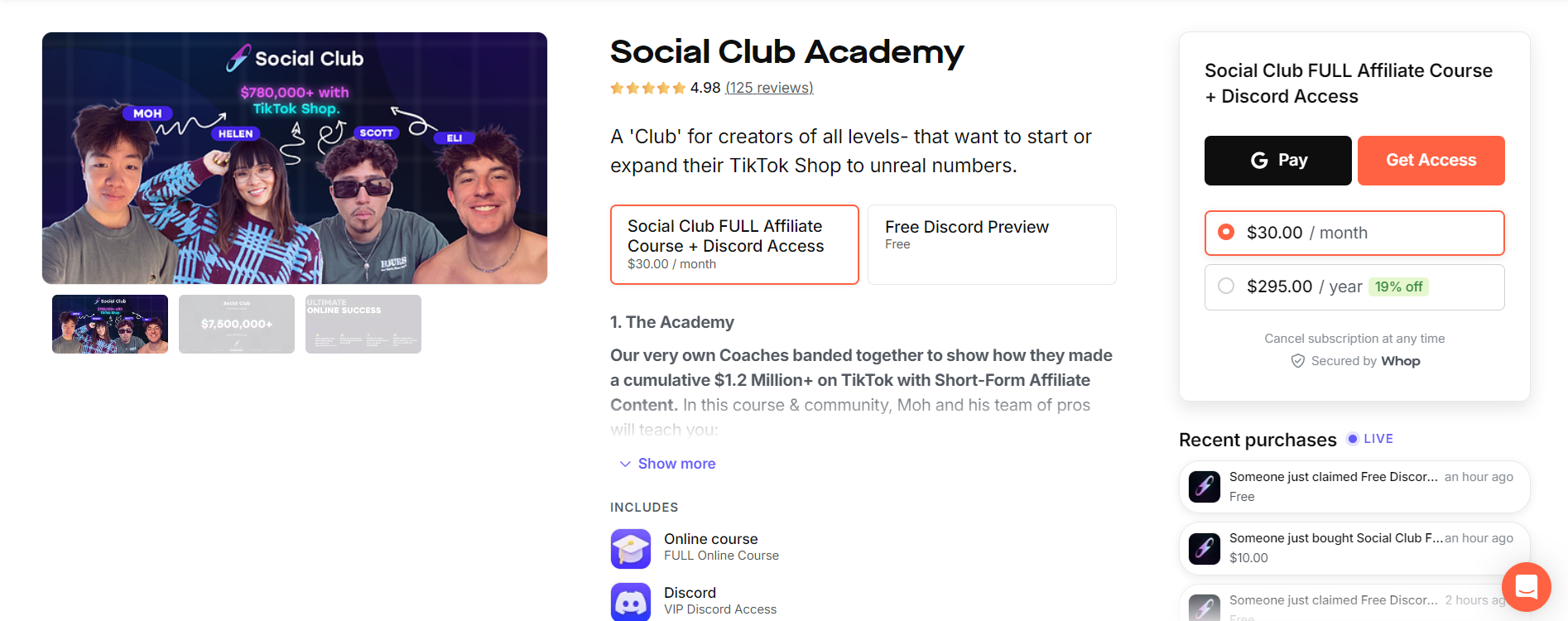 tiktok social club academy