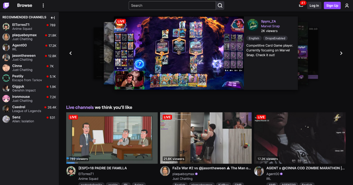 Twitch screenshot