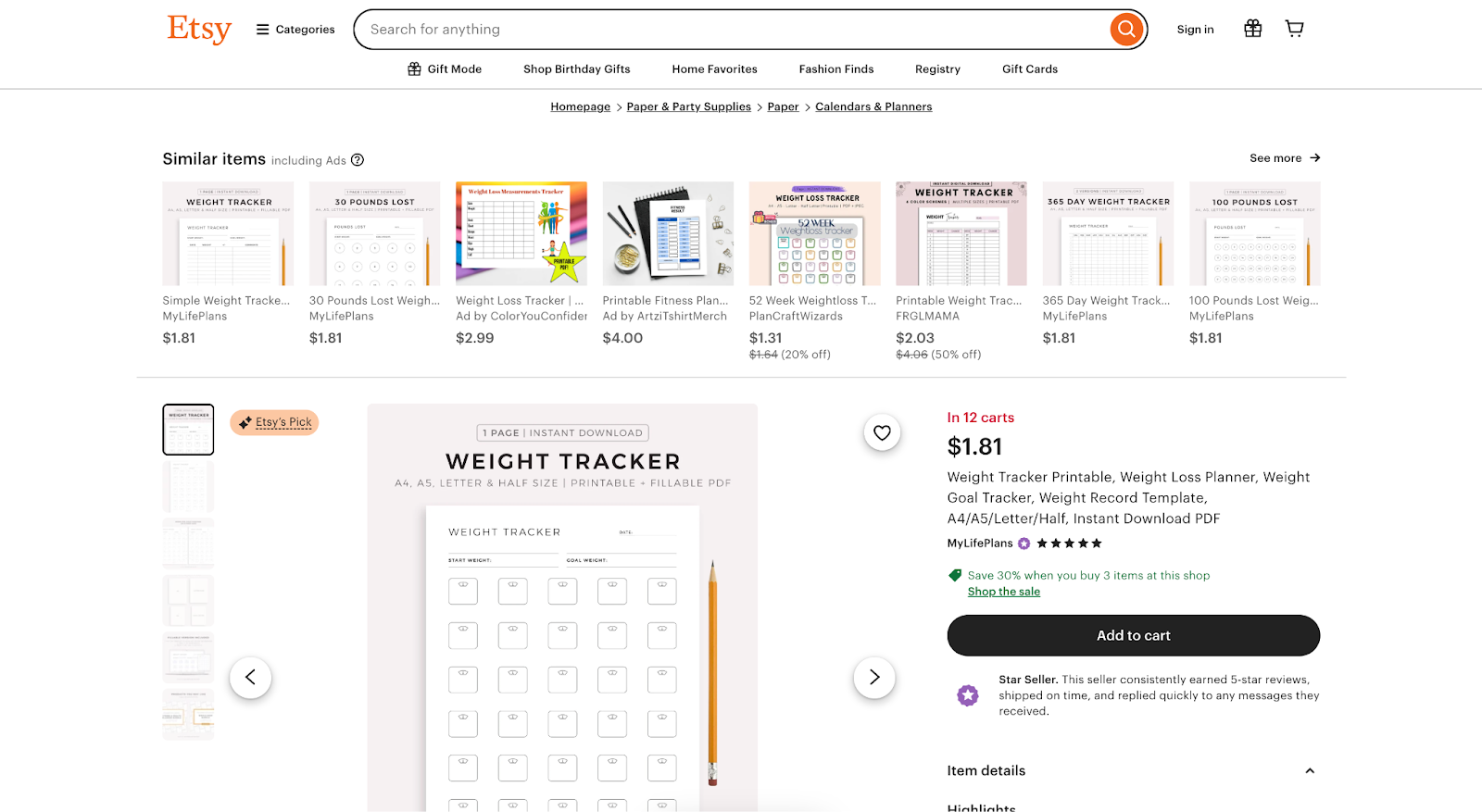 Weight loss tracker