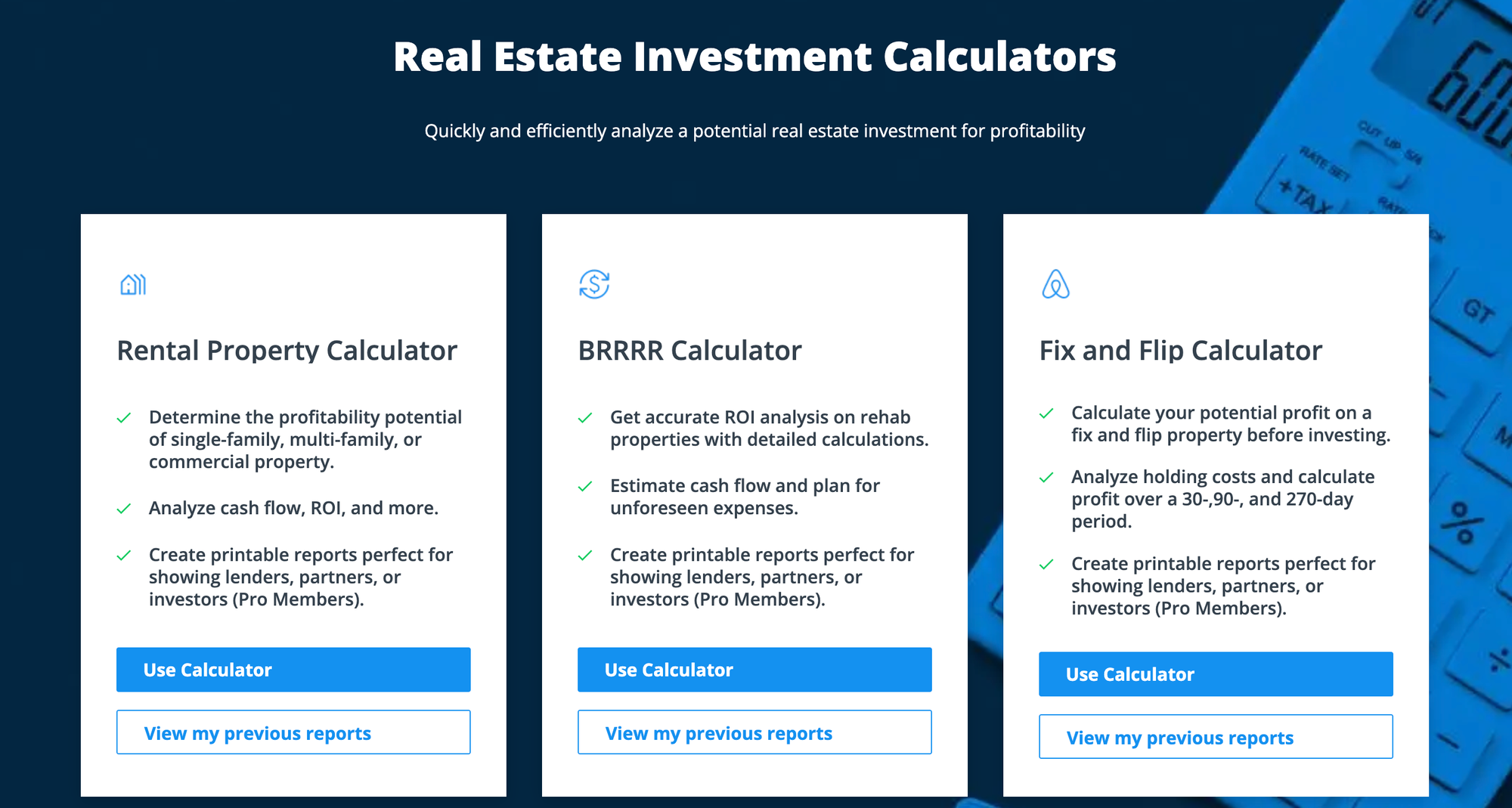 bigger pockets calculators