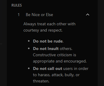 Community rules