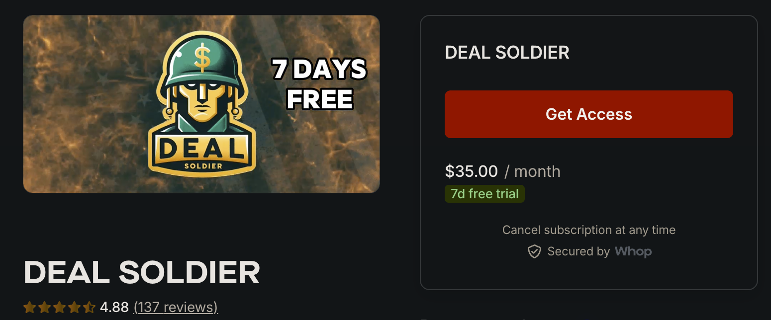 deal soldier pricing