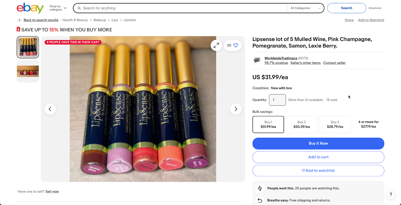 ebay lipstick