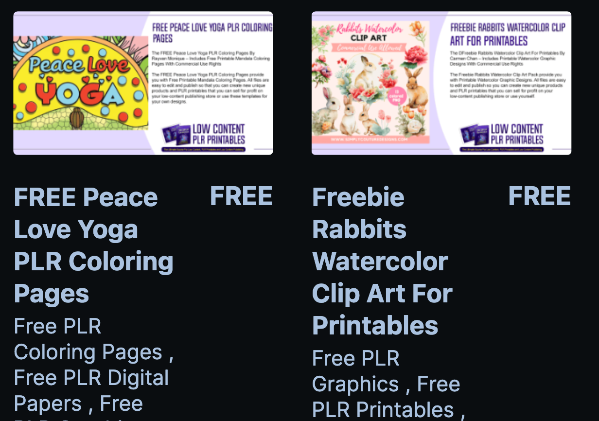 A screenshot showing free coloring pages