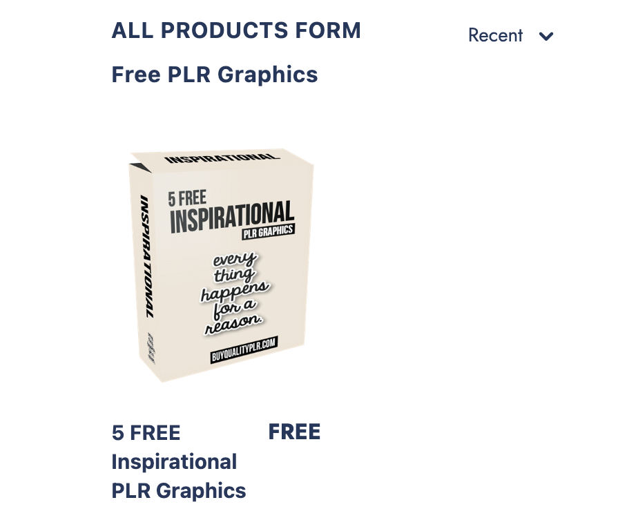 Screenshot of free PLR graphics