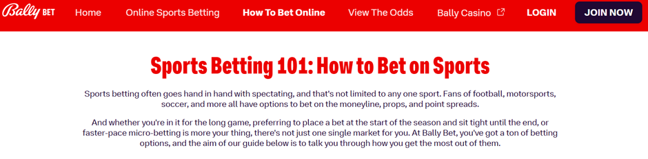 bally bet tutorials