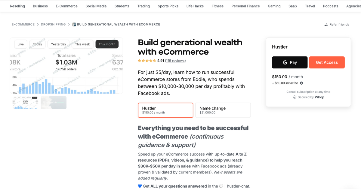 Build generational wealth with eCommerce 