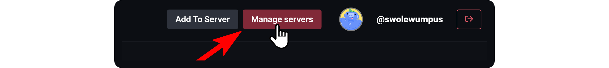 The manage servers button on Dyno dashboard