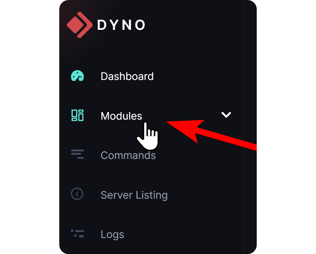 The menus of the Dyno dashboard