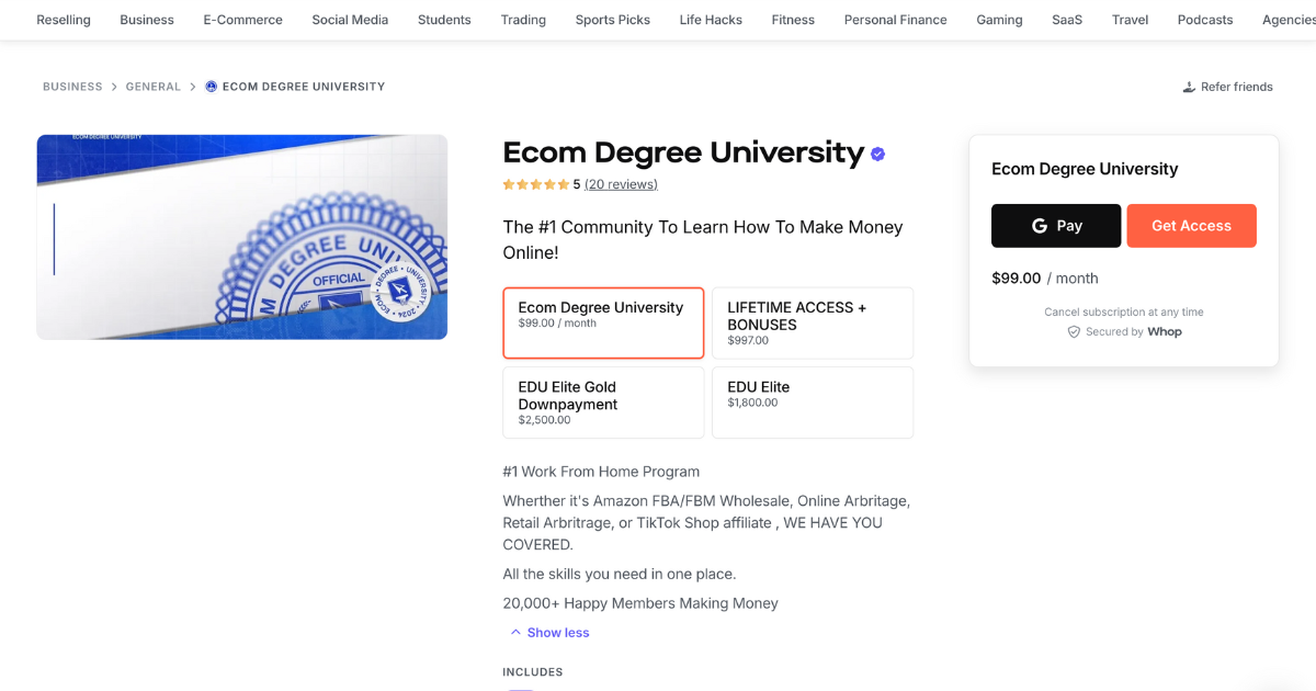 Ecom Degree University