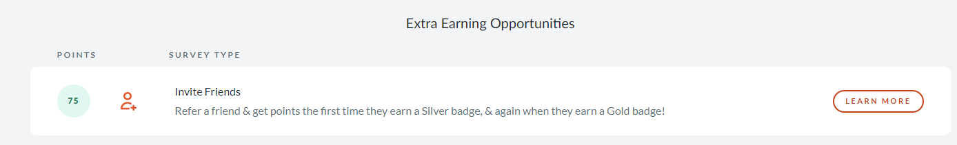 Extra earning opportunities