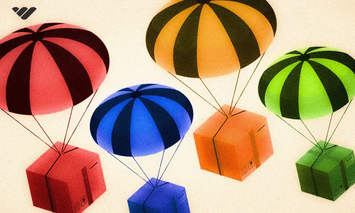 boxes on parachute