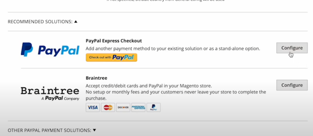 Magento recommended payments