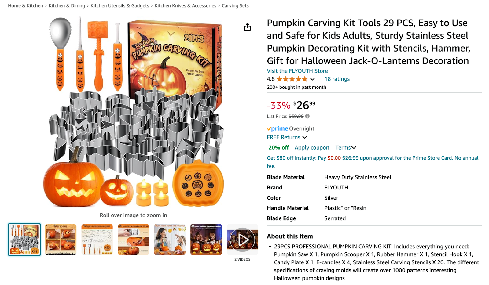 Pumpkin carving kit