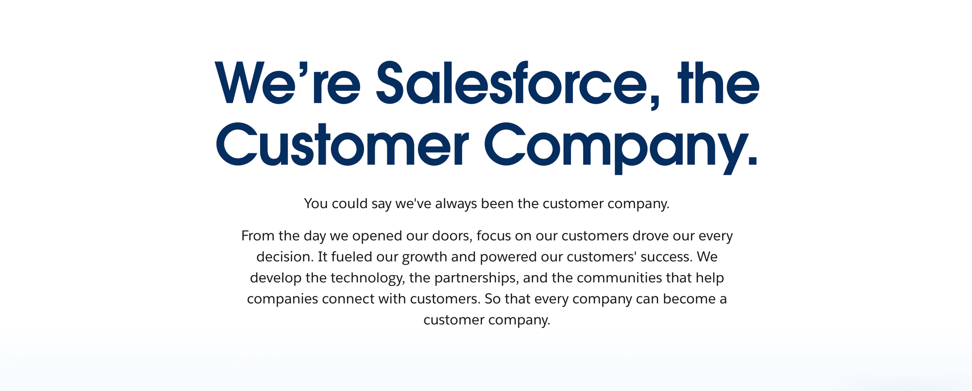 Salesforce customer company