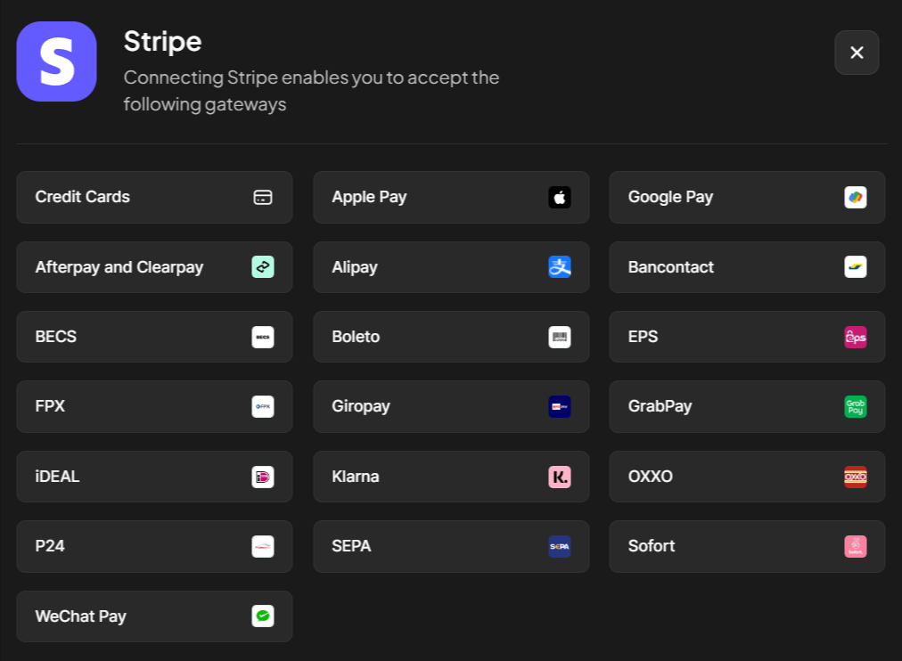 Stripe integration