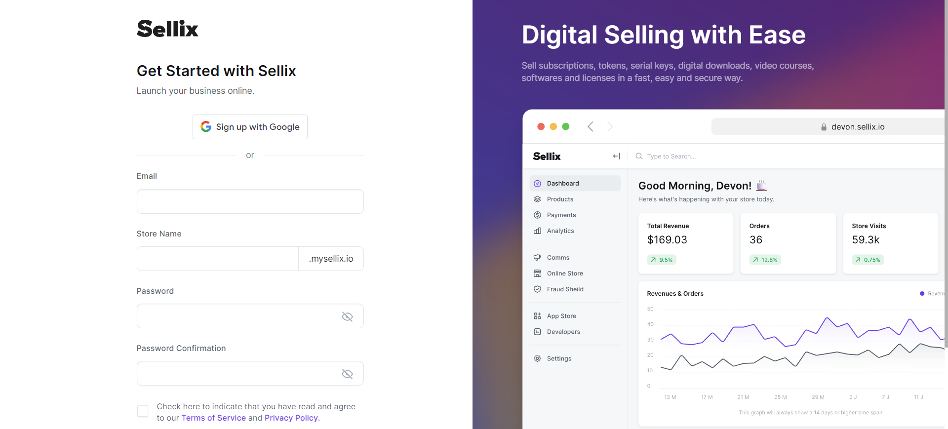 Register on Sellix