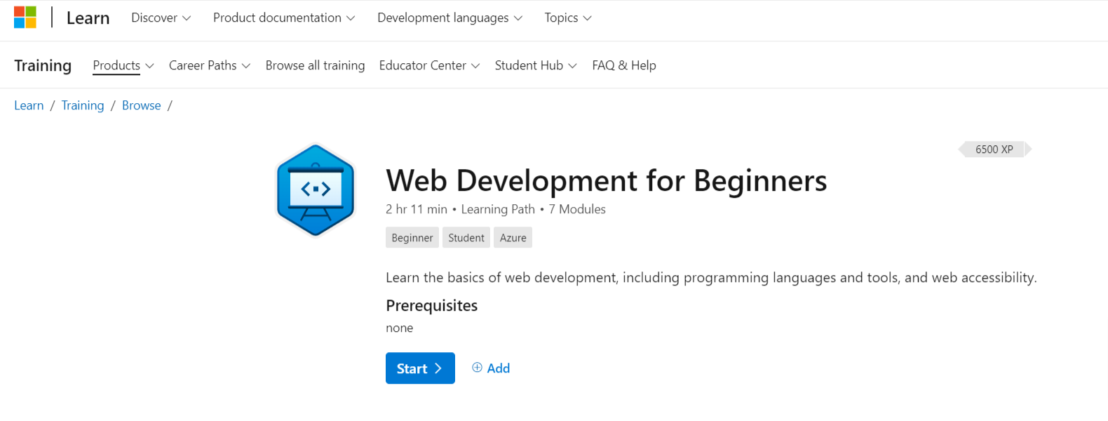 Web development for beginners