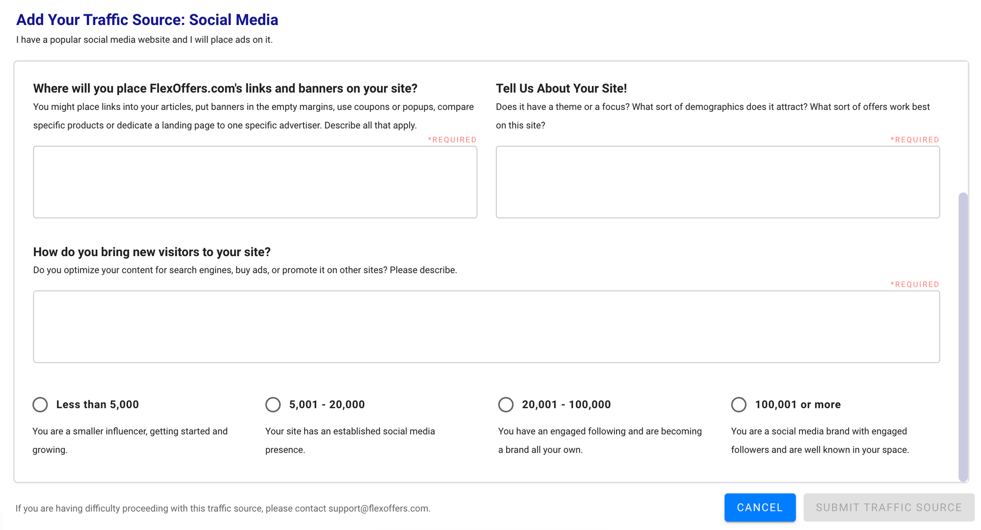 Social media traffic source