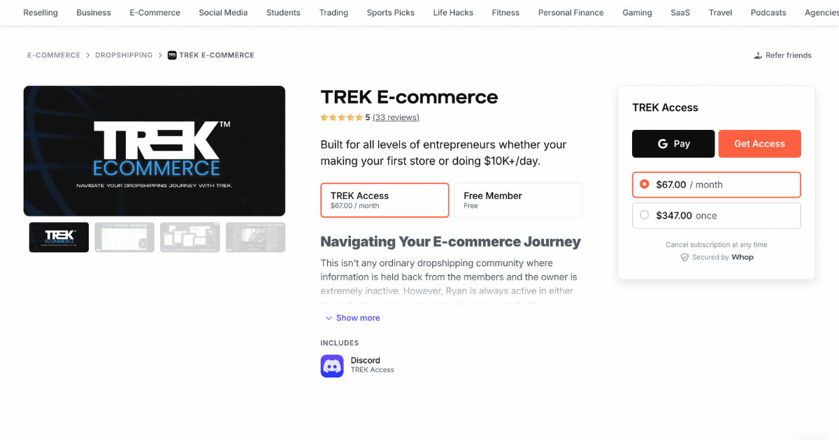 TREK E-commerce