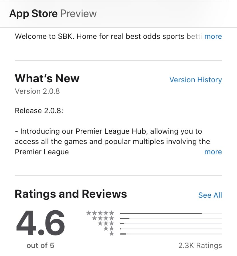 sbk app store