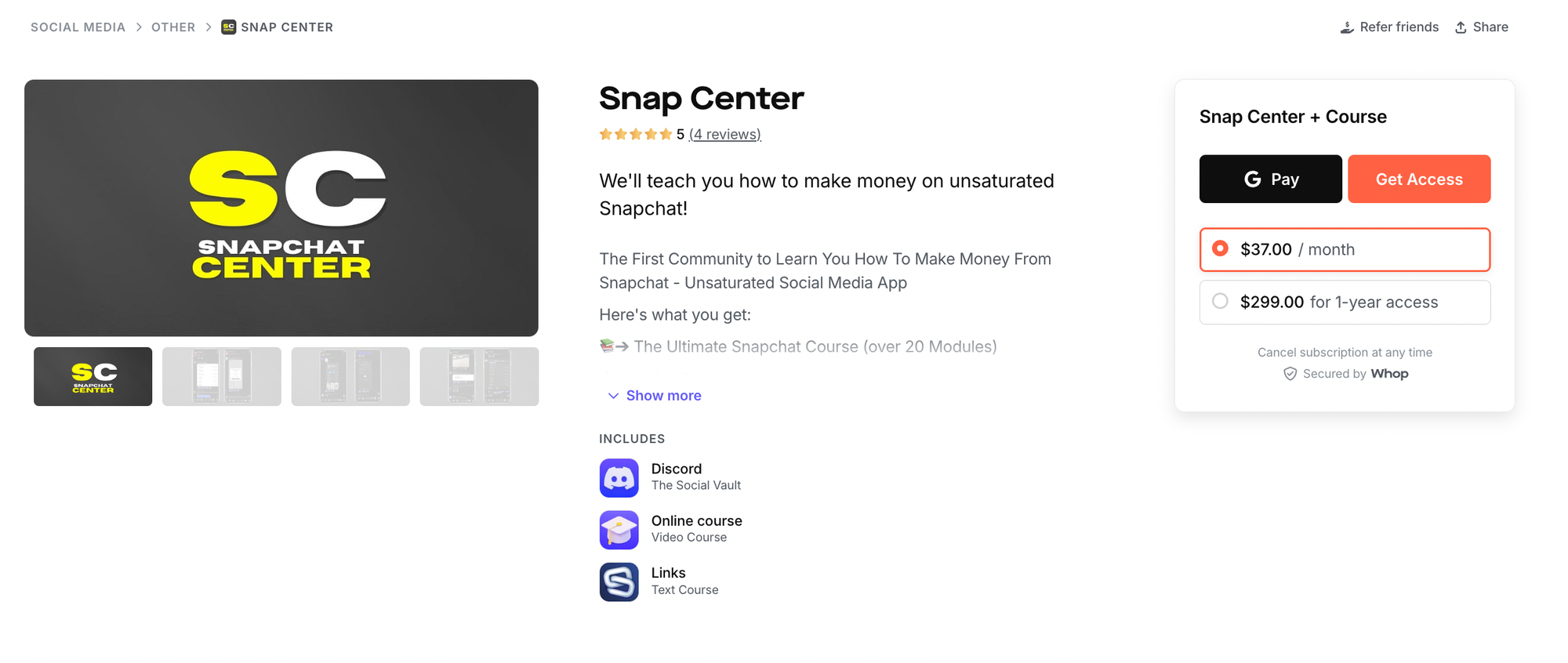 snap center