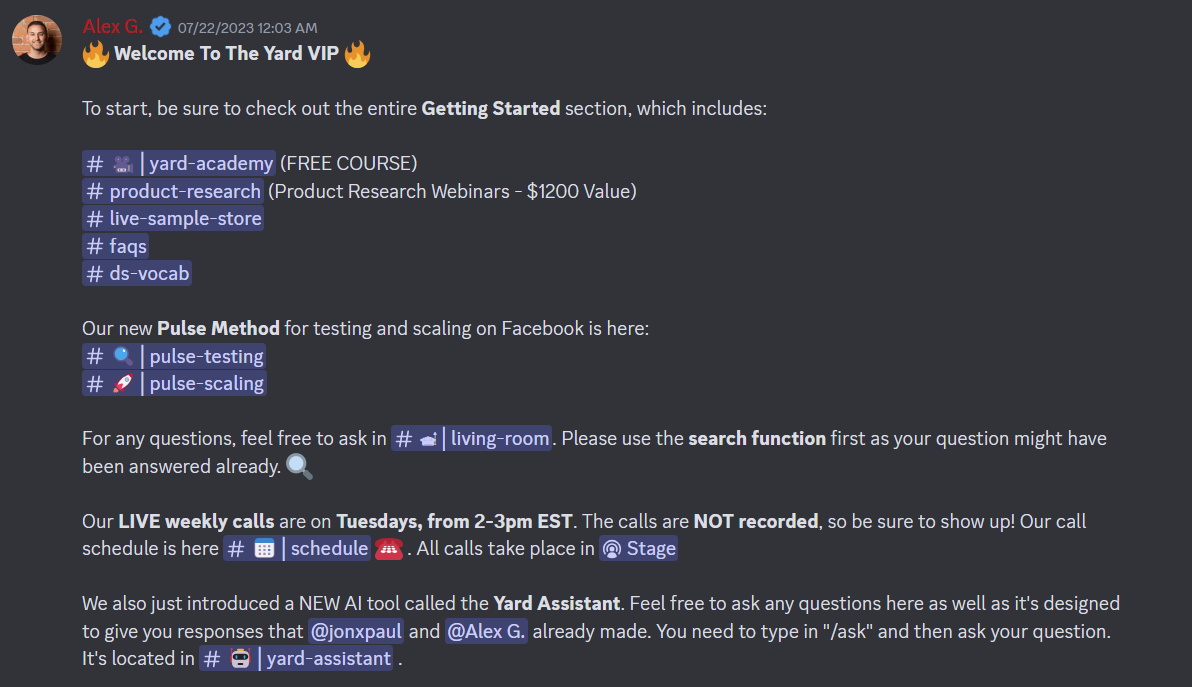 the yard discord