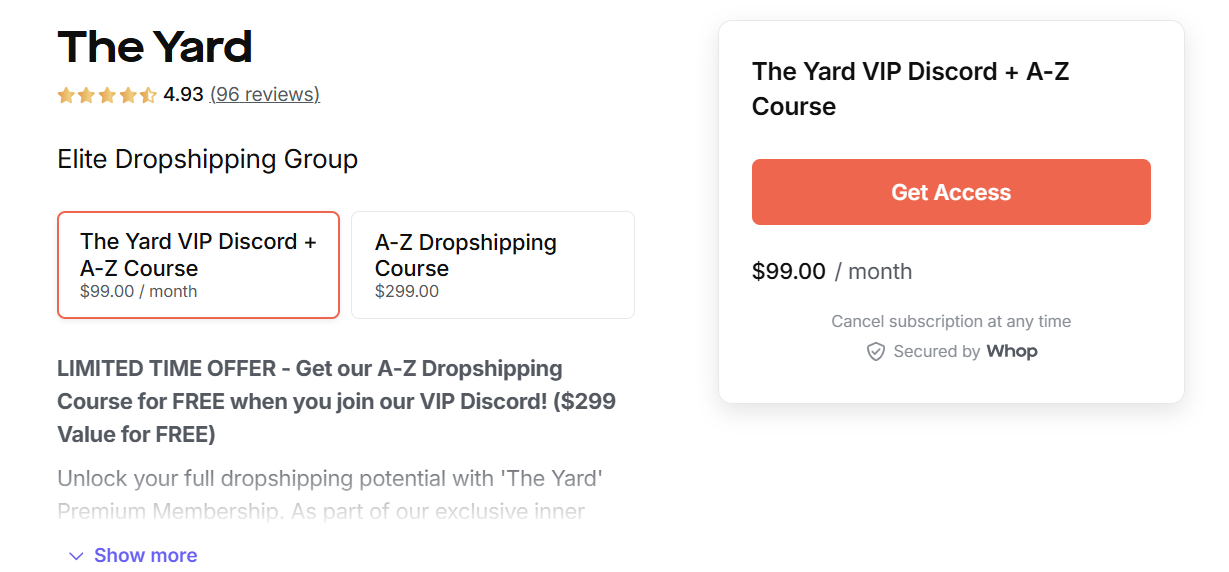 the yard membership