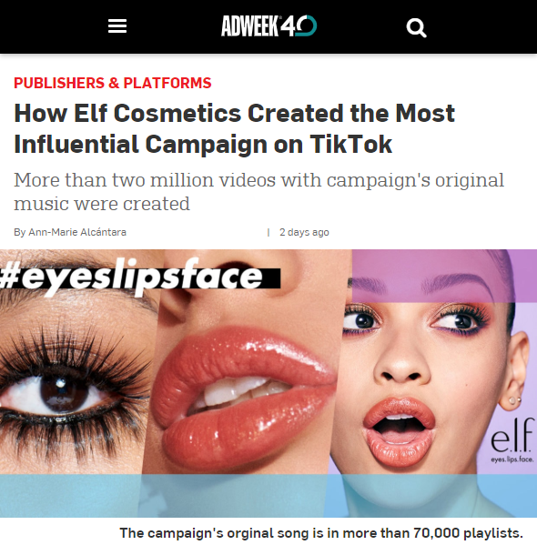 #eyeslipsface campaign screenshot