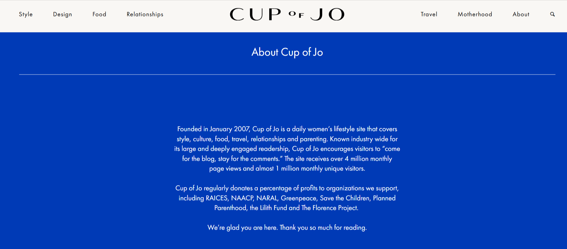 Cup of Jo screenshot