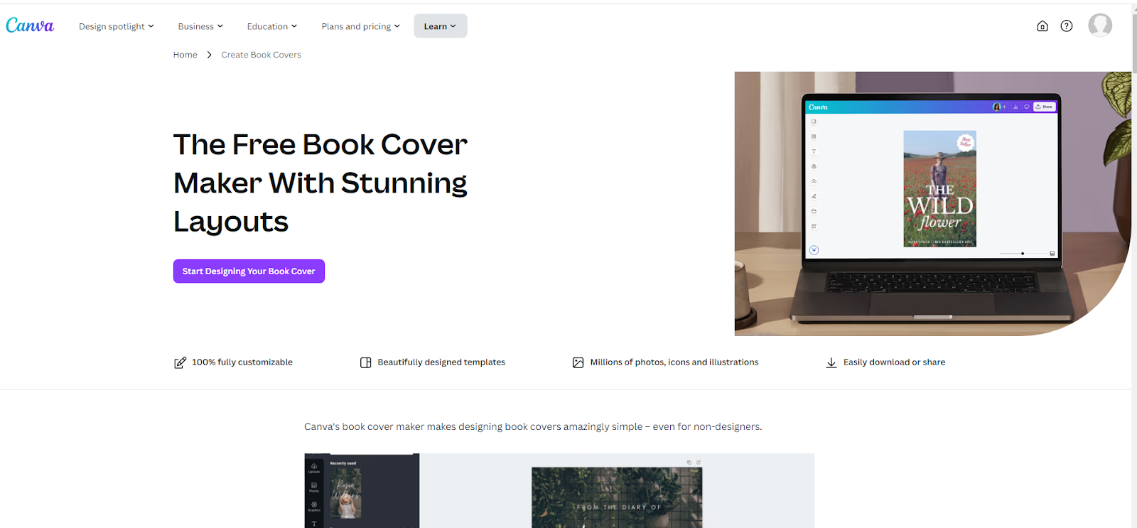 Canva dashboard screenshot create ebook covers