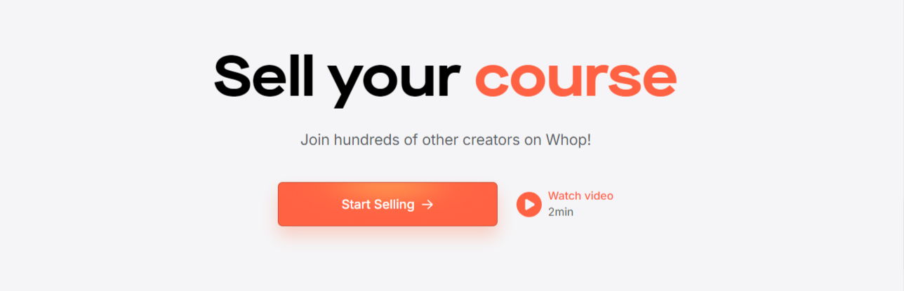 Whop sell course