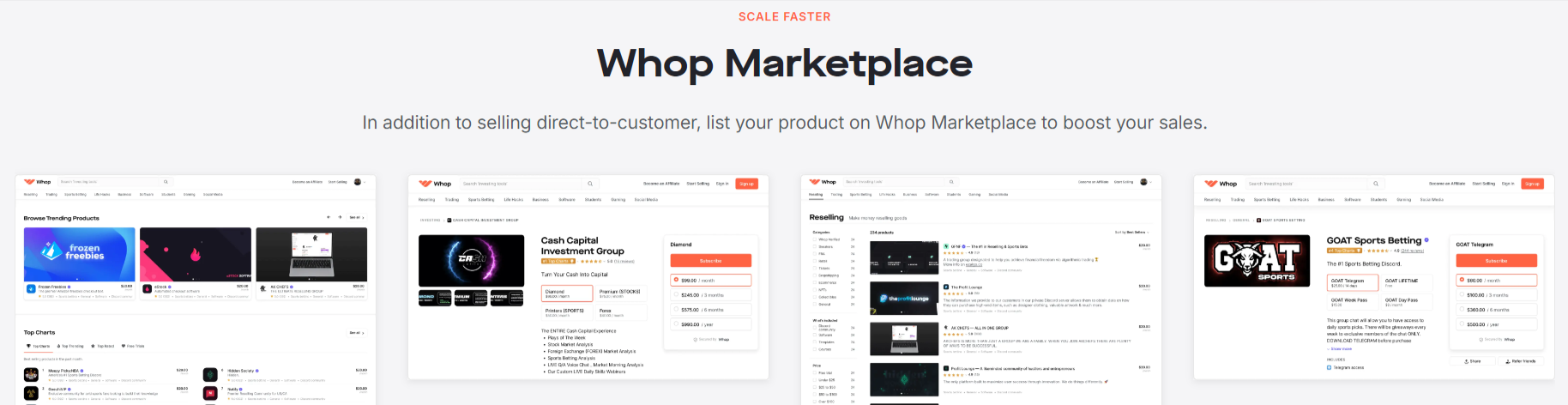 Whop marketplace