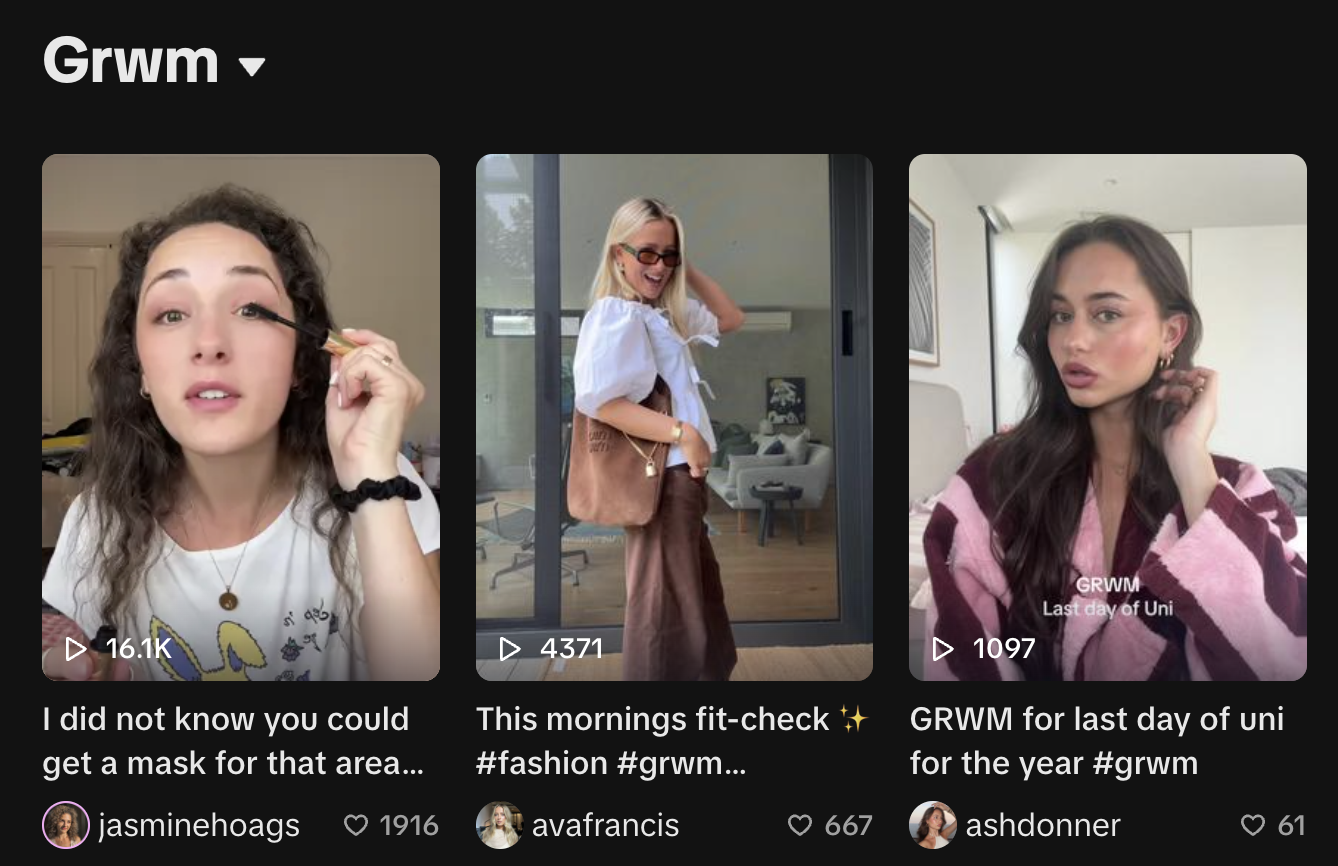 tiktok grwm