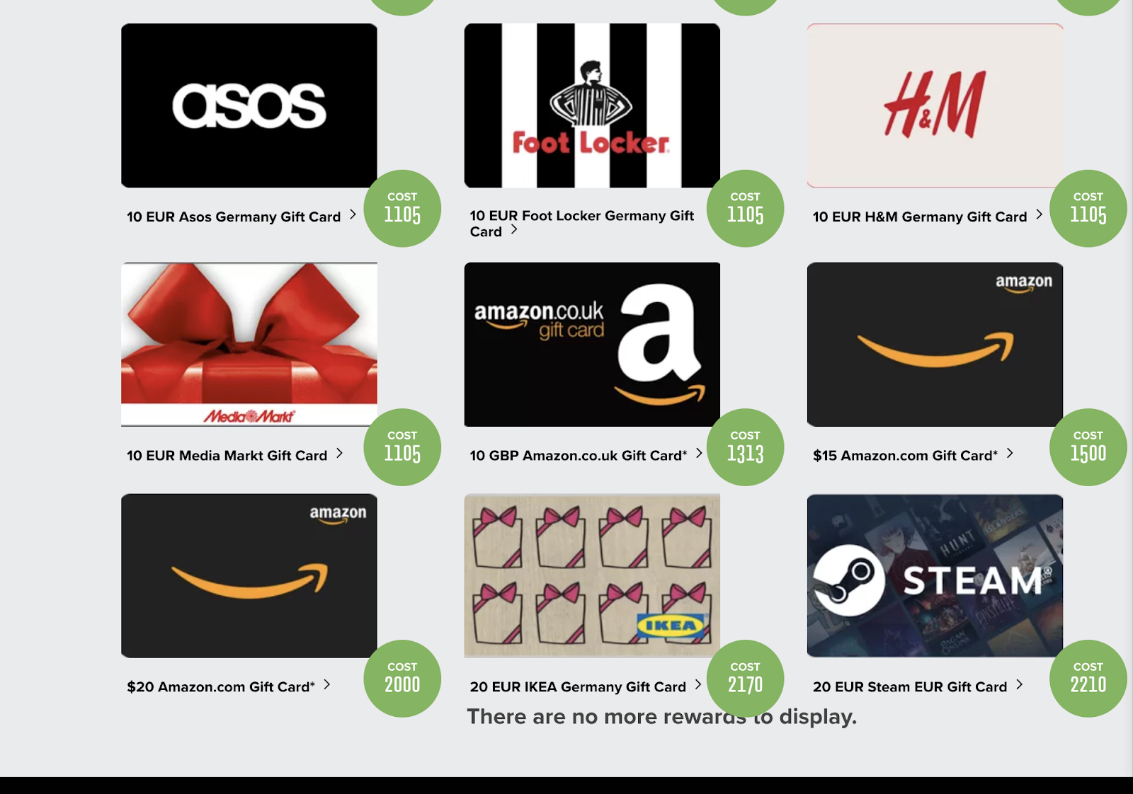 Gift cards