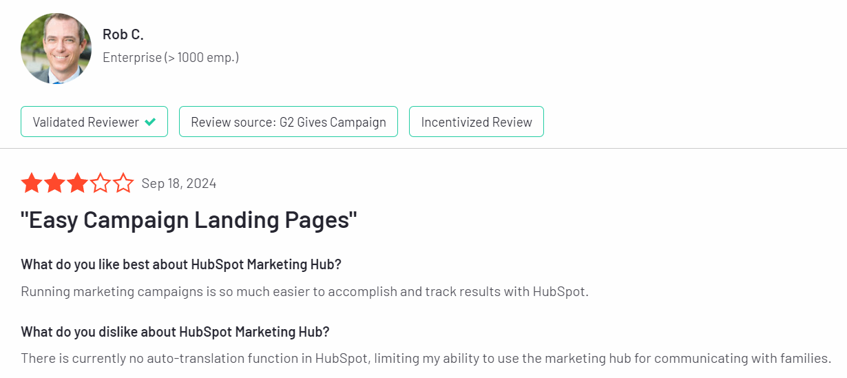 HubSpot CRM balanced reviews