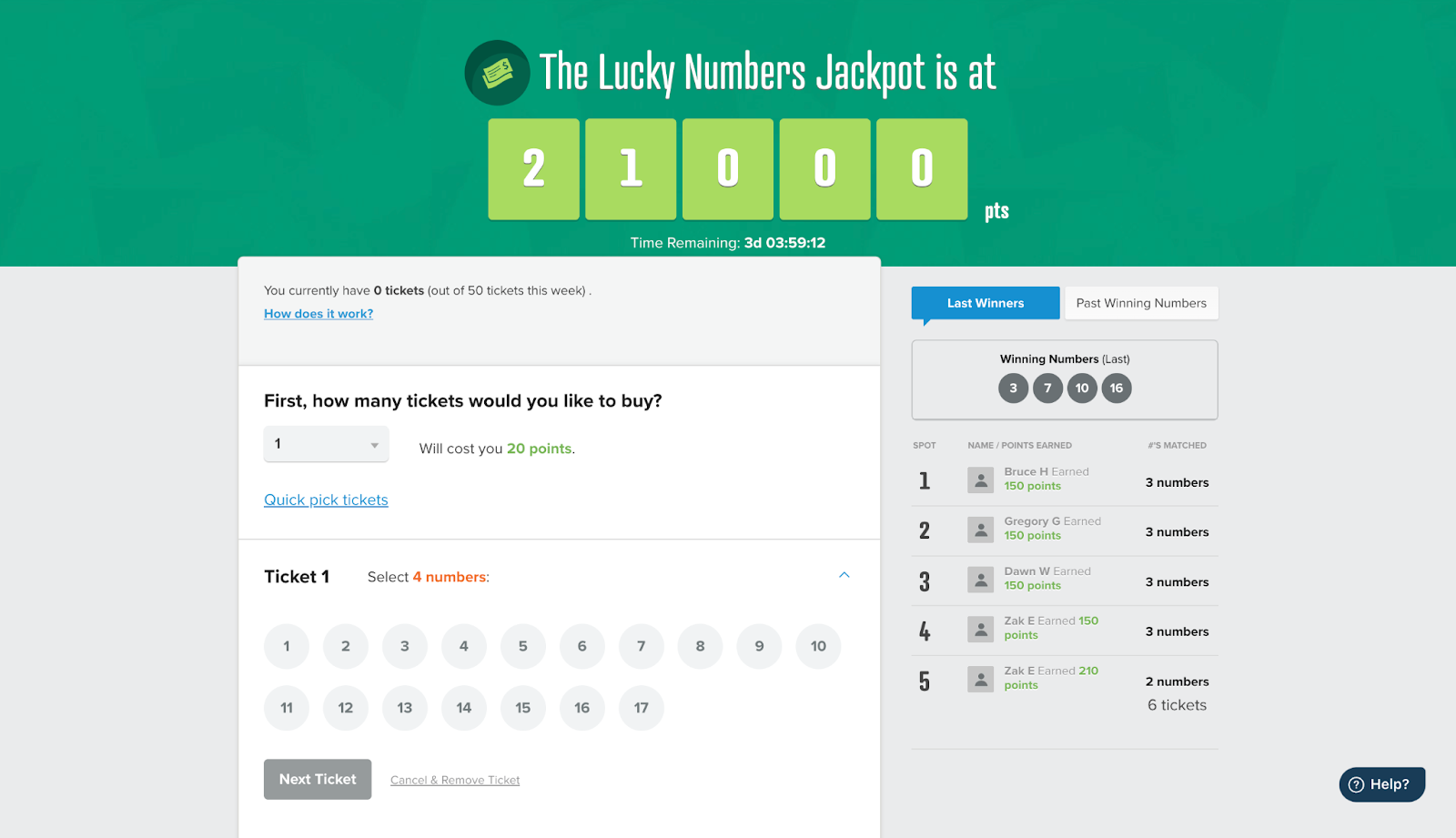 Lucky Numbers Jackpot