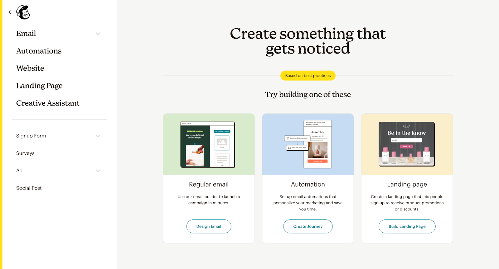 Mailchimp create