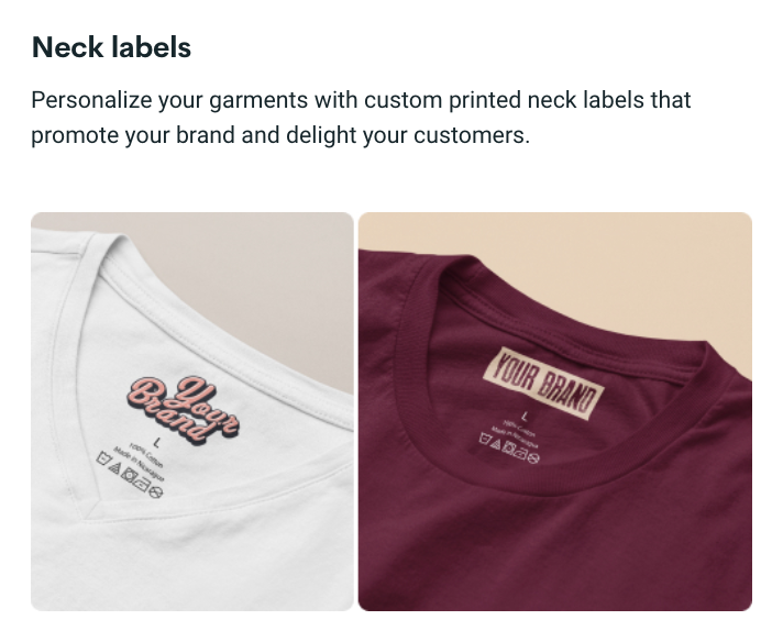 Neck labels