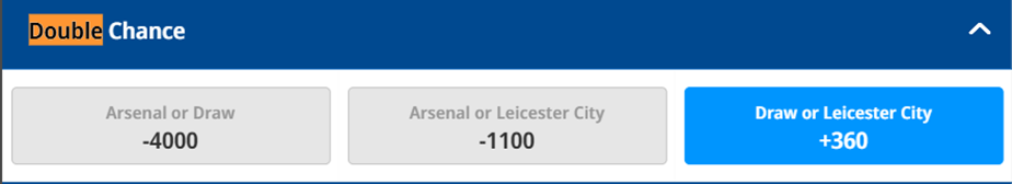 Premier League Double Chance