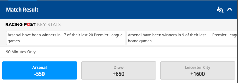 Premier League Moneyline