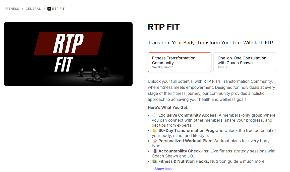 RTP fit