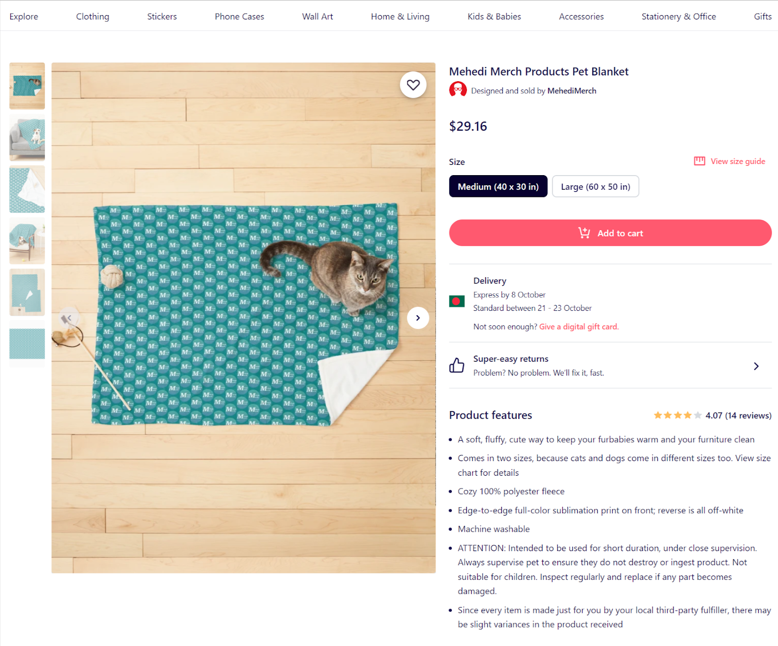 Redbubble blanket