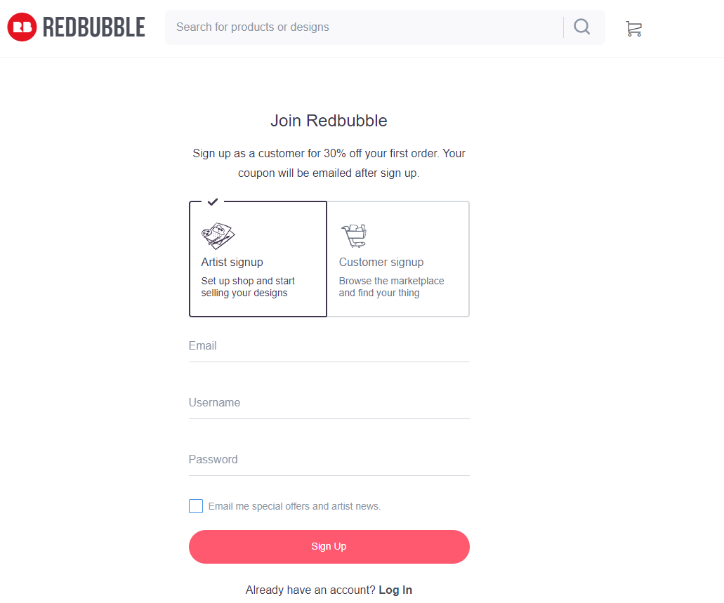 Redbubble join