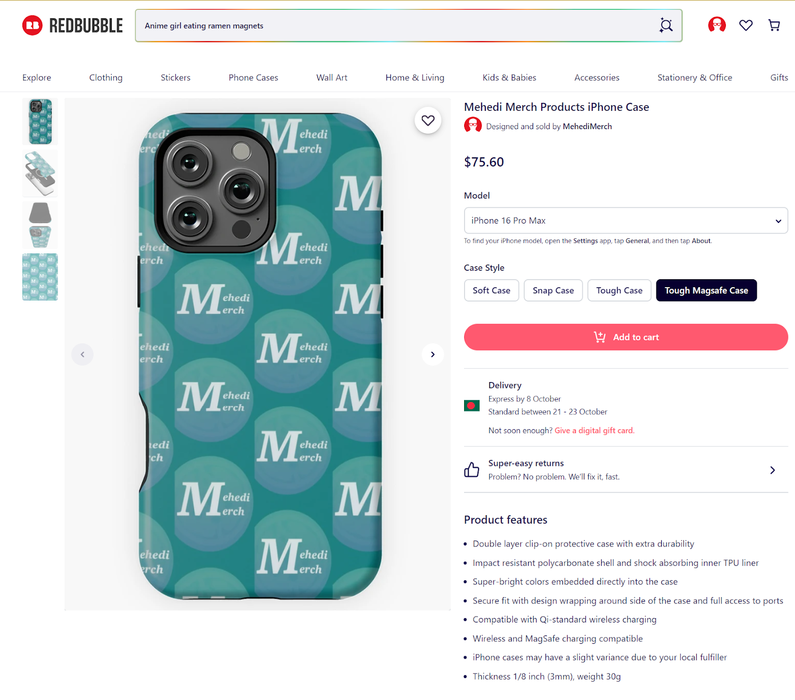 Redbubble phone cases