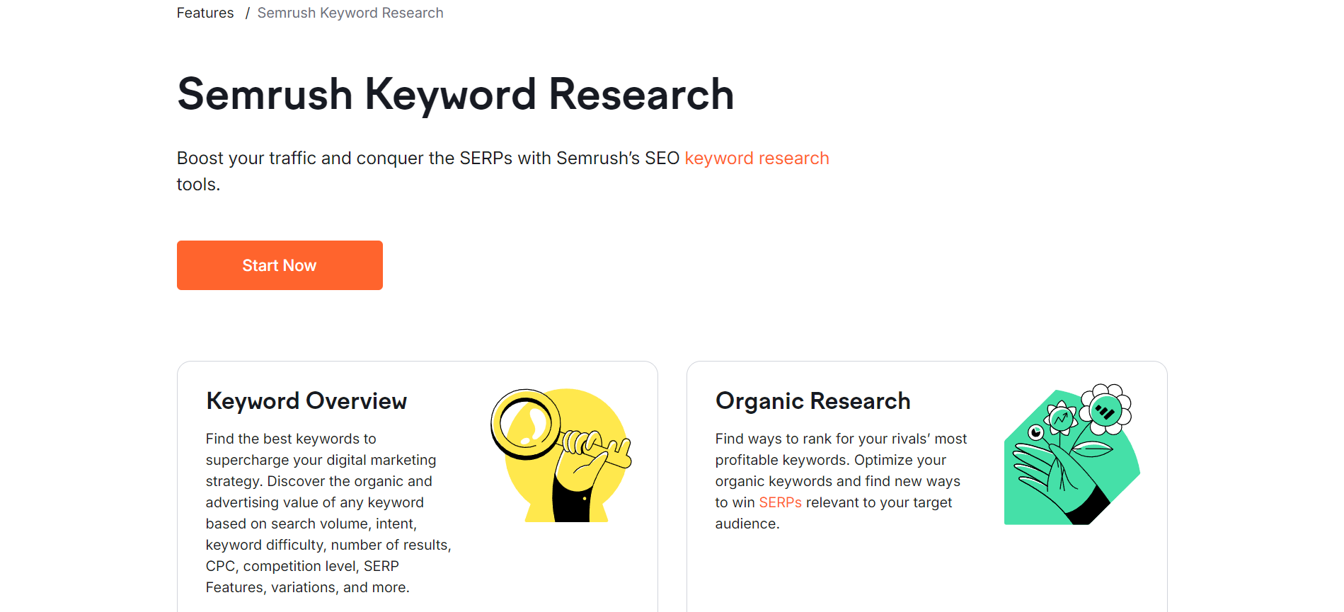 Semrush keywrod research